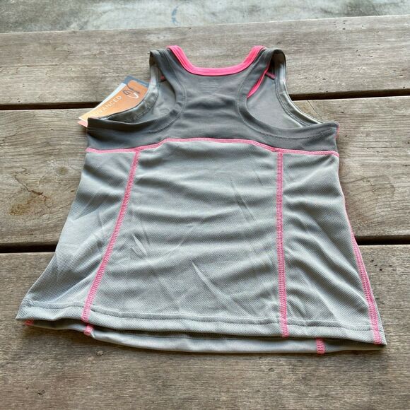 Champion C9 Girls Tank Top Size S 6 6X Gray Pink Activewear Duo Dry Max NEW - Picture 4 of 6